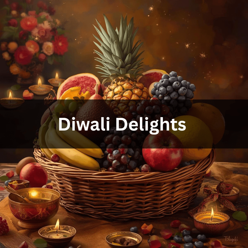 Festive Gourmet Fruit Gift Basket Diwali
