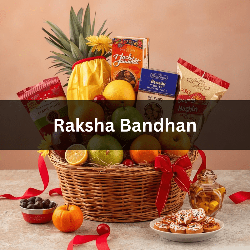 Festive Gourmet Fruit Gift Basket Raksha Bandhan